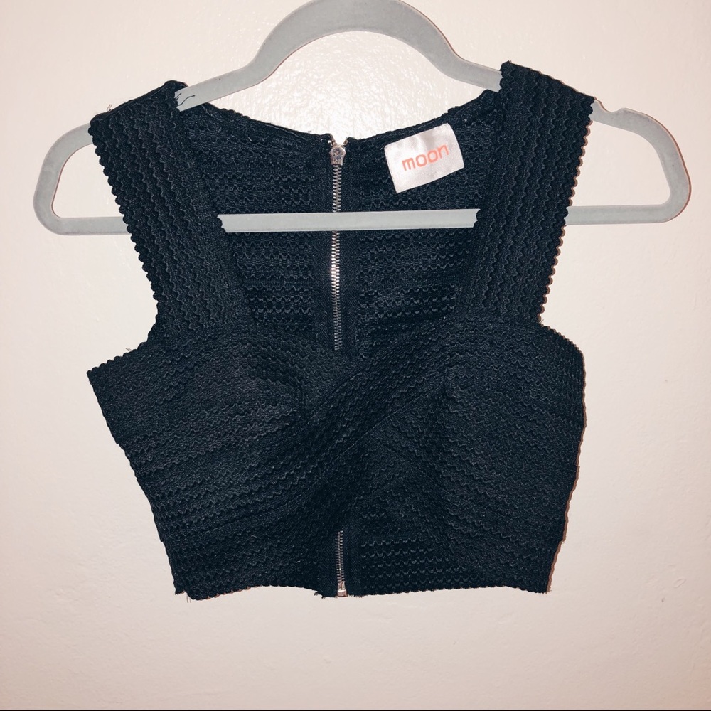 Black crop top from Nasty Gal